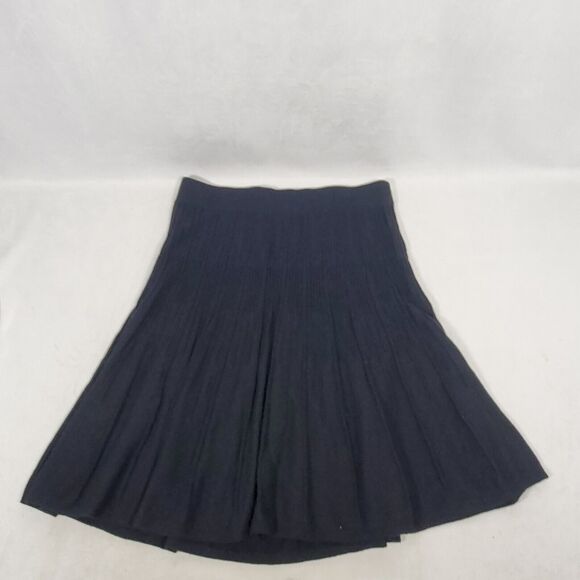 CABI Vogue Ribbed Skirt Sz S Black #503 Knit A-line Above Knee 100% Cotton - Picture 8 of 8